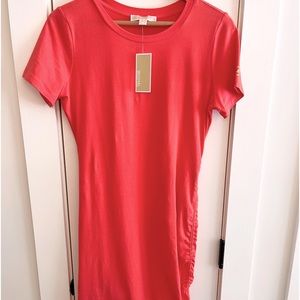 Michael Kors- Ruched Side T Shirt Dress